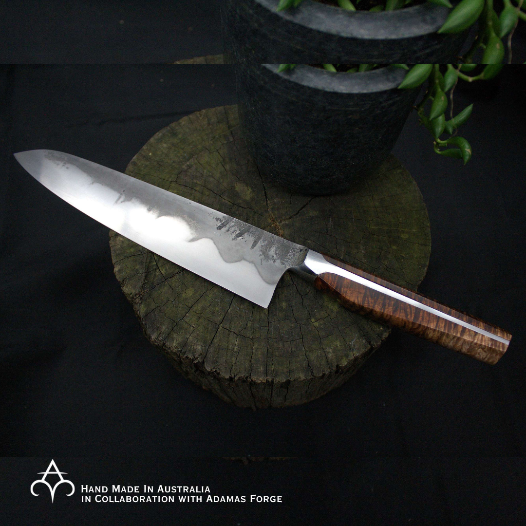 Integral Horizontal Tang Honyaki Knife - Hand Forged in Australia