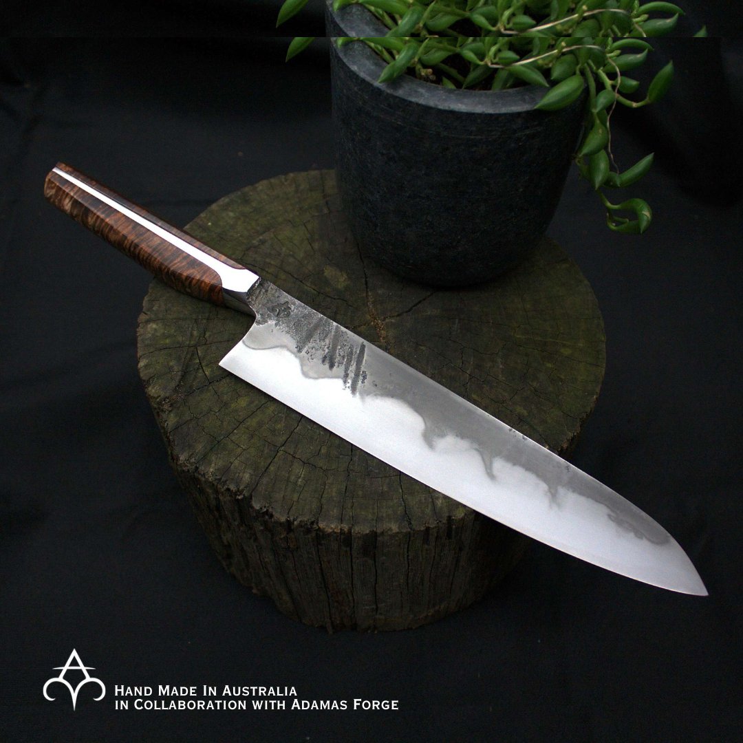 Integral Horizontal Tang Honyaki Knife - Hand Forged in Australia