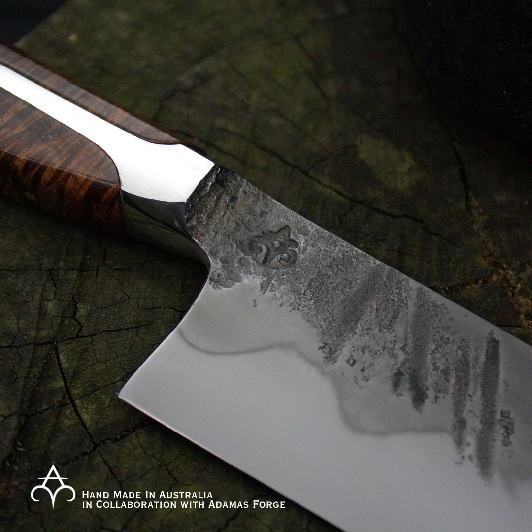 Integral Horizontal Tang Honyaki Knife - Hand Forged in Australia