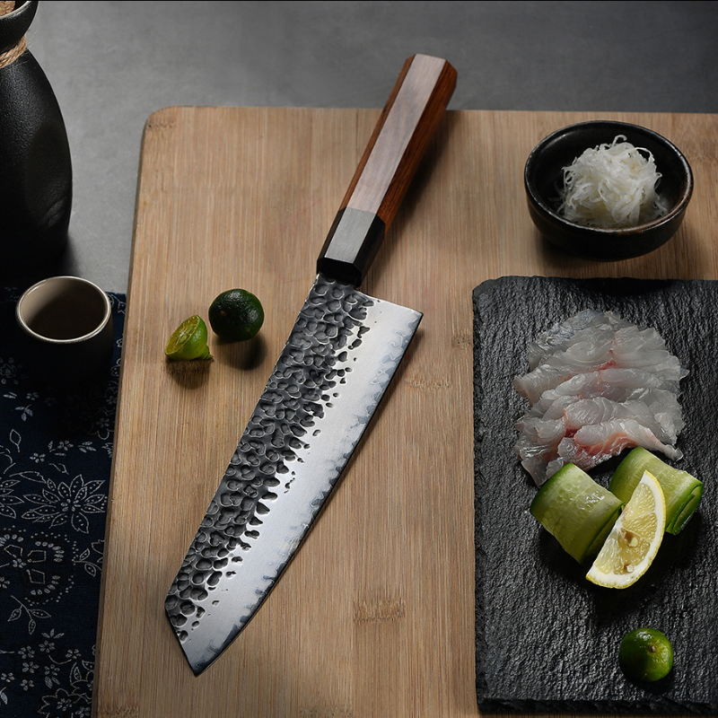 8-inch Japanese Kiritsuke Knife Charcoal Series