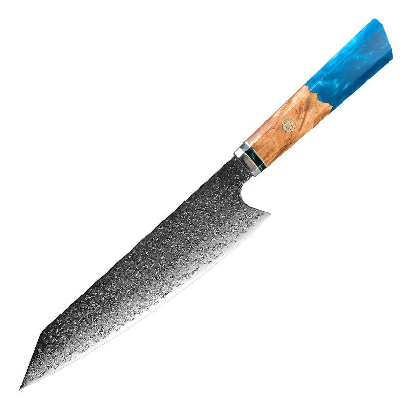 8 Inch Japanese Kiritsuke Knife Light Blue K Series